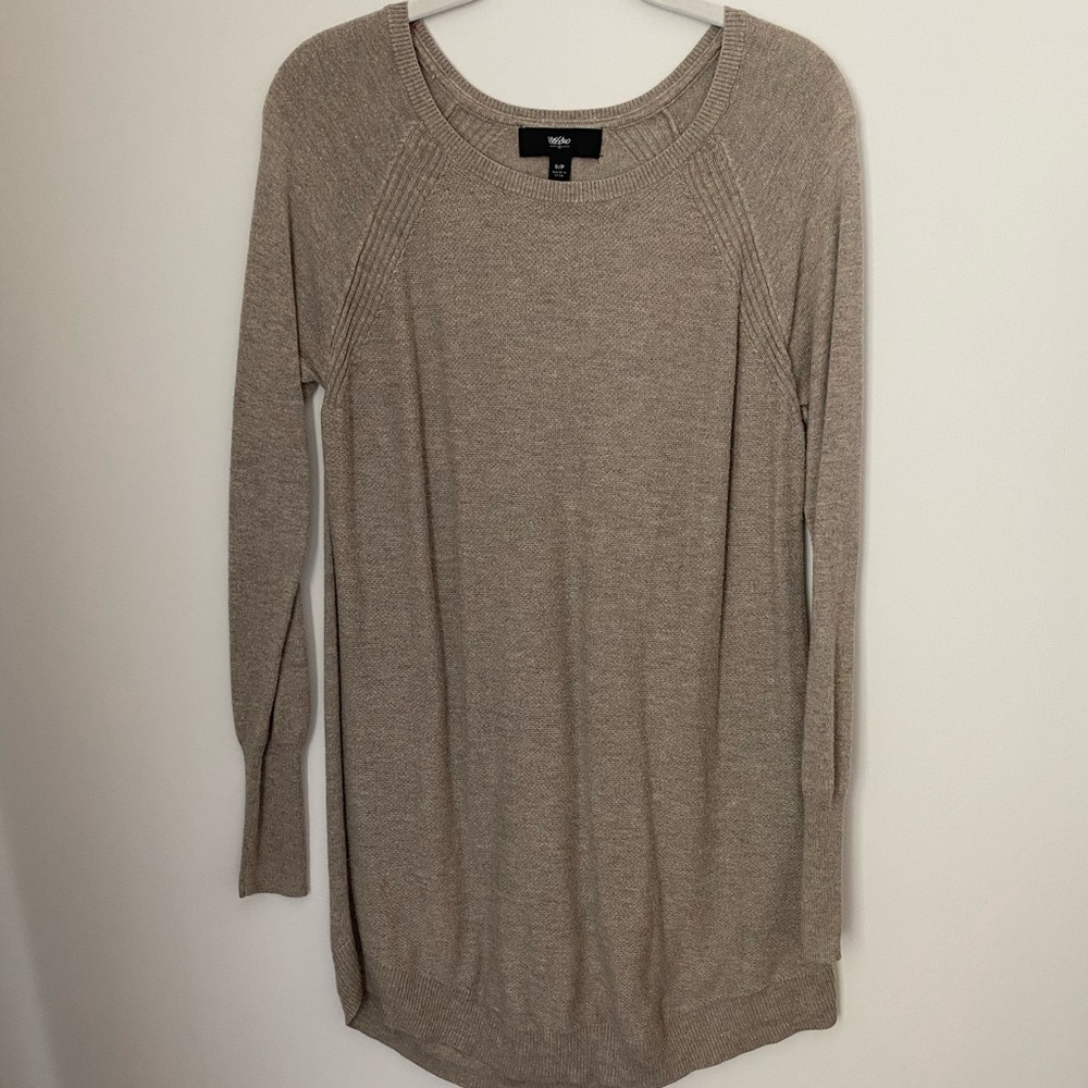 Long brown sweater